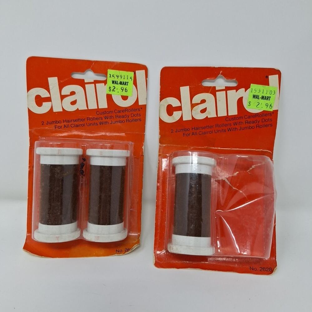 VINTAGE CLAIROL Custom CareSetter Velvet Flocked Replacement Rollers/Jumbo. NEW